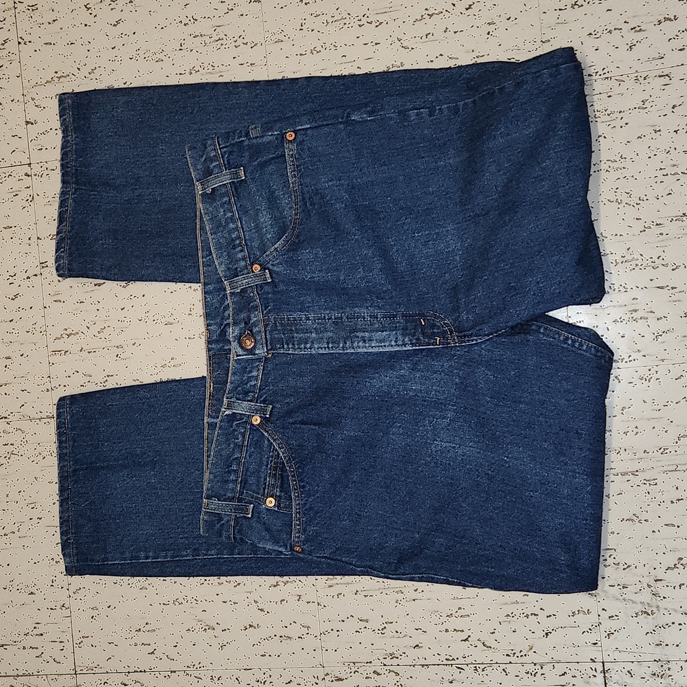 Levi's Orange Tab 517 Straight Leg Baggy Fit Blue Jeans Vintage 90s